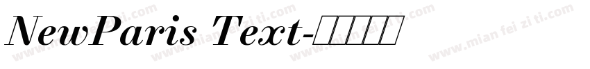 NewParis Text字体转换